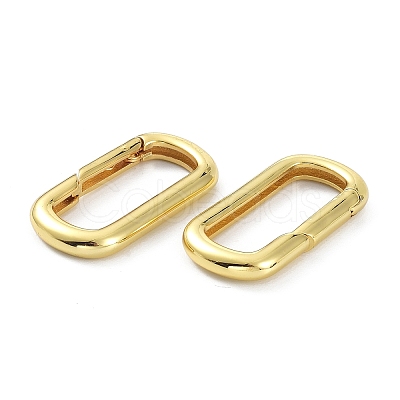 Brass Keychain Clasps X-KK-B046-01G-1