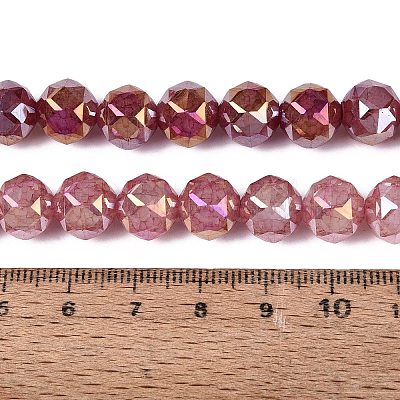 Anti-Tarnish Electroplate Glass Beads Strands GLAA-N064-10mm-14-1