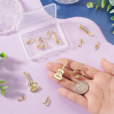 12Pcs 6 Styles Brass Pendants FIND-TA0008-88G-1