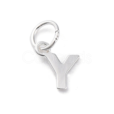925 Sterling Silver Letter Charms LS-STER-C012-01S-Y-1