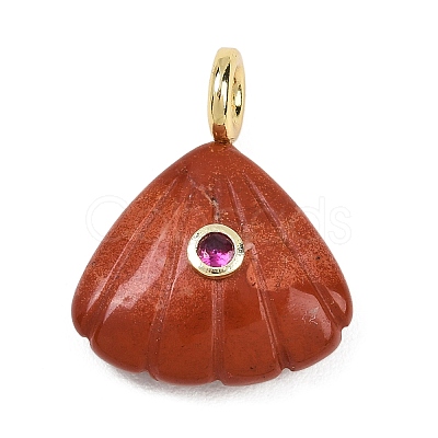 Natural Red Jasper Carved Pendants G-G330-02G-09-1
