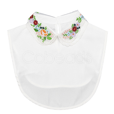 Detachable Polyester Embroidered Flower Collar AJEW-WH20006-242A-1