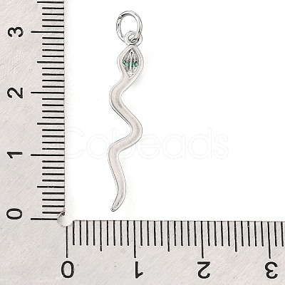 Brass Micro Pave Cubic Zirconia Pendants KK-V007-007P-02-1-1