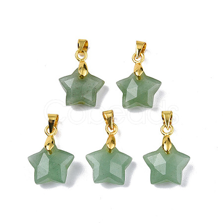 Natural Green Aventurine Charms X-G-N326-142-07-1