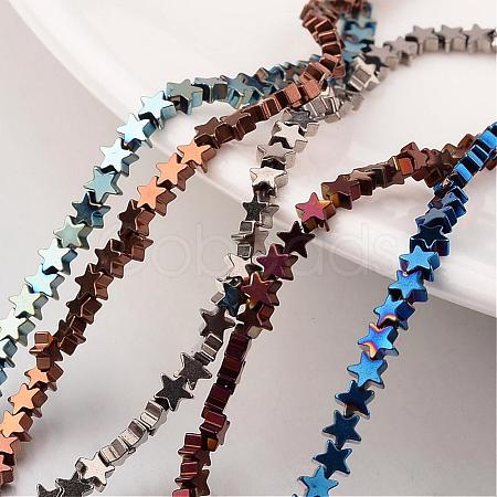 Electroplate Non-magnetic Synthetic Hematite Bead Strands G-F300-24C-1
