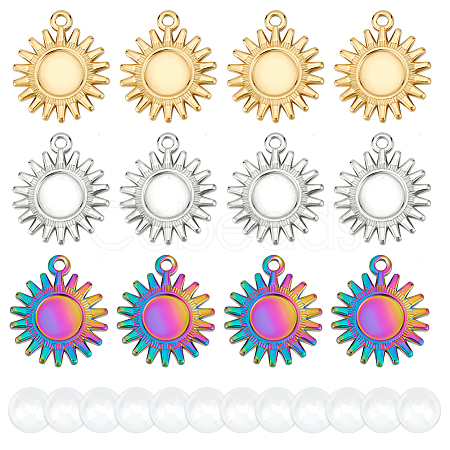 DIY Blank Sun Pendant Making Kit DIY-UN0005-08-1