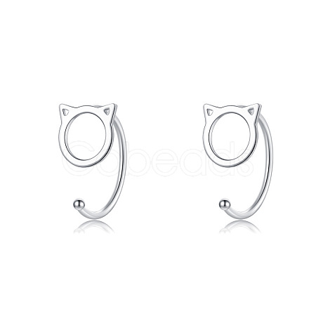 999 Fine Silver Stud Earrings FS-WG1D9DE-12-1
