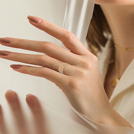 4Pcs 201 Stainless Steel Finger Rings for Women RJEW-LP0008-16G-1