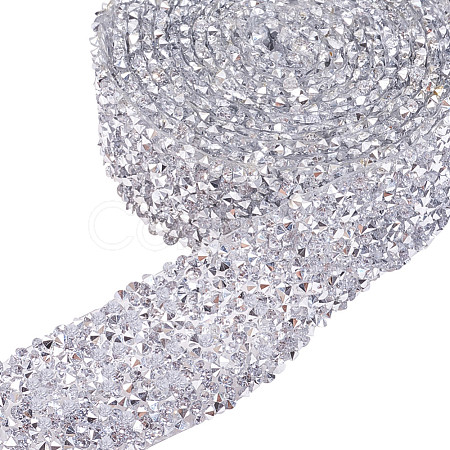 Glitter Resin Hotfix Rhinestone(Hot Melt Adhesive On The Back) OCOR-WH0052-01F-1
