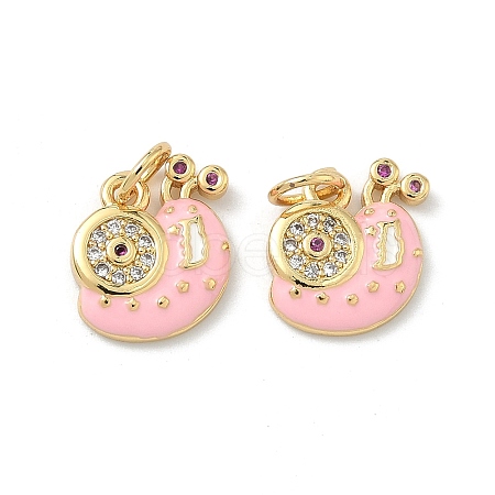 Brass Micro Pave Cubic Zirconia Pendants KK-H537-17G-01-1