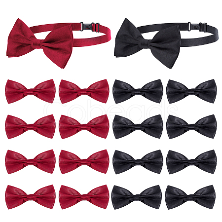 16Pcs 2 Colors Adjustable Polyester Bow Ties AJEW-GA0006-74-1