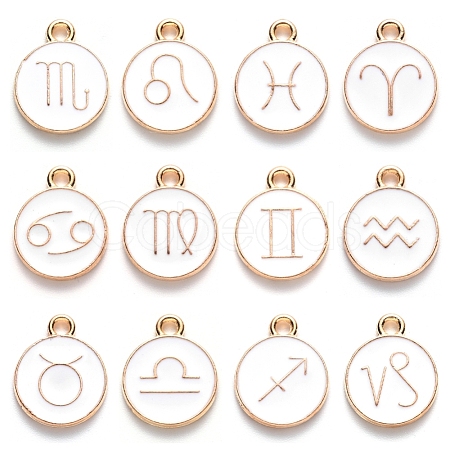 Alloy Enamel Pendants ENAM-S124-01A-04-1