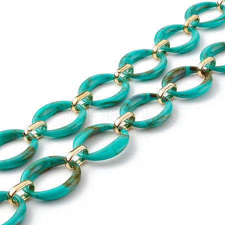 Handmade Imitation Gemstone Style Acrylic Chains AJEW-JB00979-02-1
