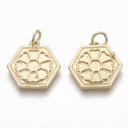 Brass Pendant Settings For Enamel KK-S356-003G-NF-1