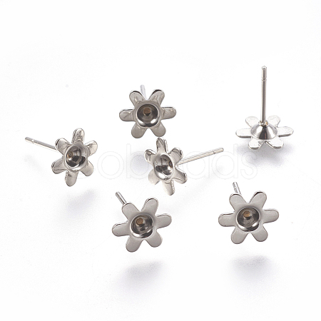 Tarnish Resistant 304 Stainless Steel Ear Stud Components X-STAS-G187-05P-1