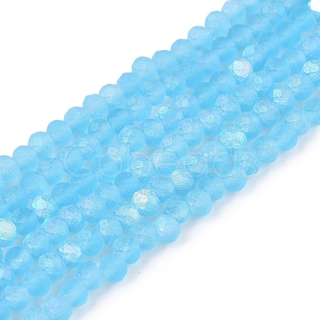 Transparent Glass Beads Strands EGLA-A044-T2mm-MB08-1