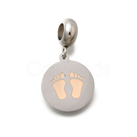Jewelry 304 Stainless Steel European Dangle Charms OPDL-L013-40B-1