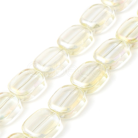 Transparent Electroplate Glass Bead Strands EGLA-P049-02A-FR03-1