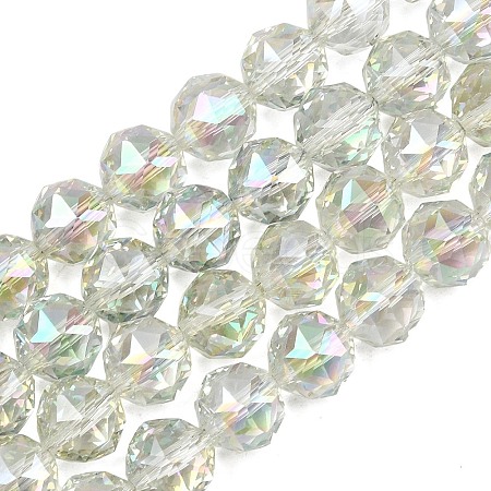 Transparent Electroplate Glass Beads Strands EGLA-N002-34C-B04-1