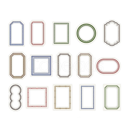 Time Border Theme PET Plastic Visible Decorative Stickers DIY-WH0304-532-1