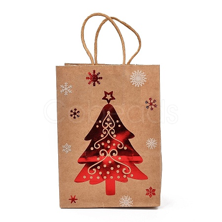 Christmas Theme Hot Stamping Rectangle Paper Bags CARB-F011-02A-1