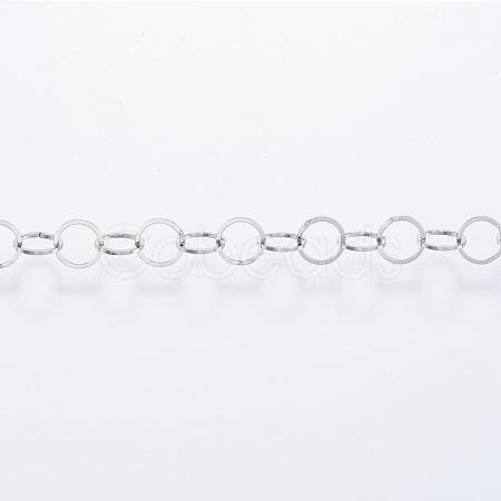 Tarnish Resistant Handmade 304 Stainless Steel Rolo Chains CHS-H007-59P-1