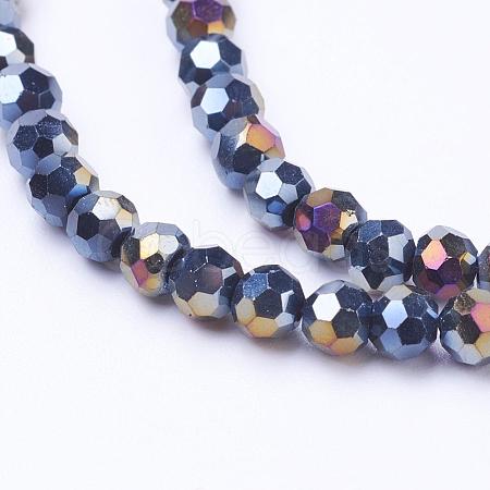 Electroplate Glass Beads Strands EGLA-J042-4mm-AB01-1
