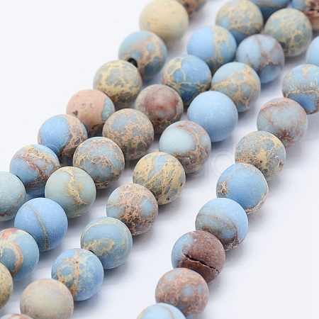 Natural Imperial Jasper Beads Strands X-G-K232-6mm-01A-1