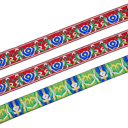 Ethnic Style Polyester Ribbon OCOR-WH0047-38G-1