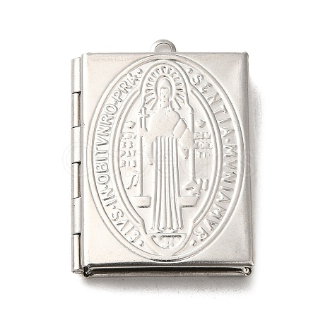 Tarnish Resistant 304 Stainless Steel Locket Pendants STAS-Q300-01A-P-1