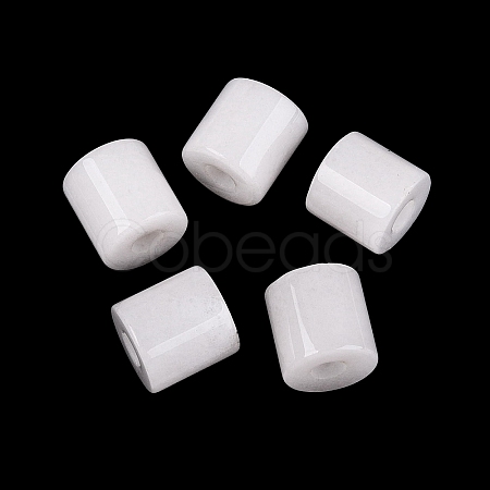 Natural White Jade European Beads G-P520-05W-1