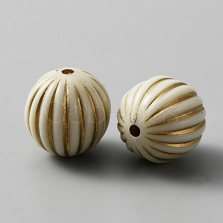 Plating Acrylic Beads KY-WH0046-04A-1