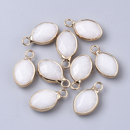 Natural White Jade Pendants G-S359-014E-1