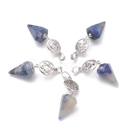 Natural Sodalite Pendants G-O194-10-1