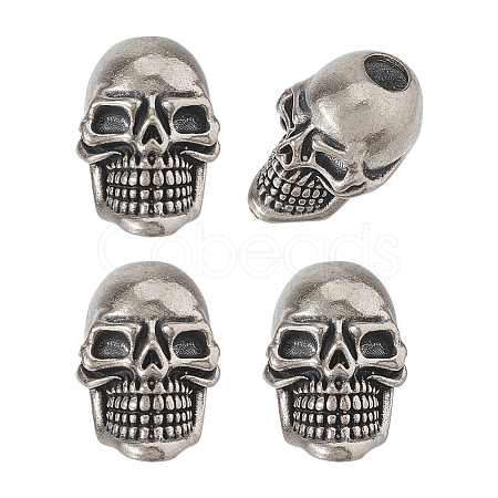 4Pcs Brass European Beads KK-FH0008-27B-AS-1