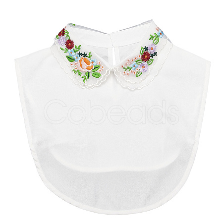 Detachable Polyester Embroidered Flower Collar AJEW-WH20006-242A-1
