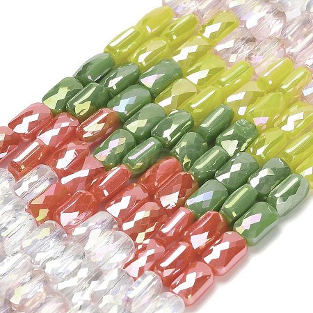 Electroplate Glass Beads Strands EGLA-P068-01A-12-1
