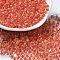 Transparent Glass Round Seed Beads, Inside Colours, Round, Orange Red, 6/0, 4x3mm, Hole: 1.2mm, about 7258pcs/pound