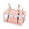 Plastic Cosmetic Brush Storage Stands, for Makeup Brush Holder, Misty Rose, 13x20x10cm