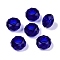 Glass European Beads, Large Hole Beads, No Metal Core, Rondelle, Medium Blue, about 14mm in diameter, 8mm thick, hole: 5mm