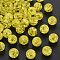 Transparent Crackle Acrylic Beads, Round, Yellow, 10x9mm, Hole: 2mm, about 940pcs/500g.