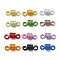 Aluminum Hair Coil Cuffs, Dreadlock Accessories, Spiral Hair Decoration, Eight Loops, Mixed Color, 22~23x8mm, Hole: 3mm