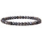 4mm Round Natural Labradorite Beads Bracelet for Men, European and American Retro Simple Versatile Stretch Bracelets, 7-1/2 inch(19cm)