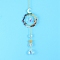 Glass & Brass Pendant Decorations, Suncatchers, Rainbow Makers, with Chips Gemstone, for Home Decoration, 400mm