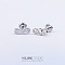 Titanium Steel Micro Pave Clear Cubic Zirconia Cartilage Earrings for Women Men, Flat Back Earring, Flat Round, 6mm, Pin: 1.2mm