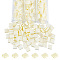 Nbeads 210~240Pcs Glass Seed Beads, 2-Hole, Rectangle, Light Yellow, 5x4.5~5.5x2~2.5mm, Hole: 0.5~0.8mm