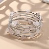 Gemstone Chip Warp Bracelets BJEW-JB01517-01-1
