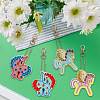 DIY Diamond Painting Unicorn Keychain Kits DIAM-PW0009-11-2