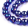 Electroplate Transparent Glass Beads Strands GLAA-T032-T4mm-AB15-9