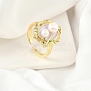 Brass Enamel Cuff Rings RJEW-K291-04G-02-1